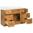 Brookings Bath Vanity Assembled 49x22 - Birch Base and Solid White Top