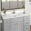 Brookings Bath Vanity Assembled 49x22 - Gray Base and Solid White Top