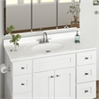 Brookings Bath Vanity Assembled 49x22 - White Base and Solid White Top