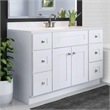 Brookings Bath Vanity Assembled 49x22 - White Base and Solid White Top
