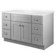 Brookings Bath Vanity Assembled 49x22 - Gray Base and Camilla II Top