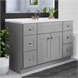 Brookings Bath Vanity Assembled 49x22 - Gray Base and Camilla II Top