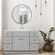 Brookings Bath Vanity Assembled 49x22 - Gray Base and Ivory Swirl Top