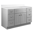 Brookings Bath Vanity Assembled 49x22 - Gray Base and Widespread Top