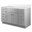 Brookings Bath Vanity Assembled 49x22 - Gray Base and Widespread Top