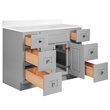 Brookings Bath Vanity Assembled 49x22 - Gray Base and Widespread Top