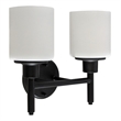 Design House 2-Light Aubrey Indoor Wall Light in Matte Black