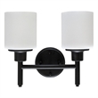 Design House 2-Light Aubrey Indoor Wall Light in Matte Black