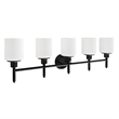 Design House 5-Light Aubrey Vanity Light in Matte Black
