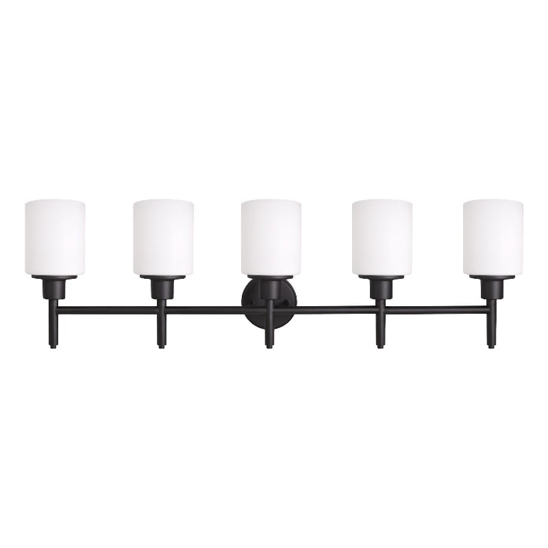 Design House 5-Light Aubrey Vanity Light in Matte Black