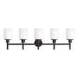 Design House 5-Light Aubrey Vanity Light in Matte Black