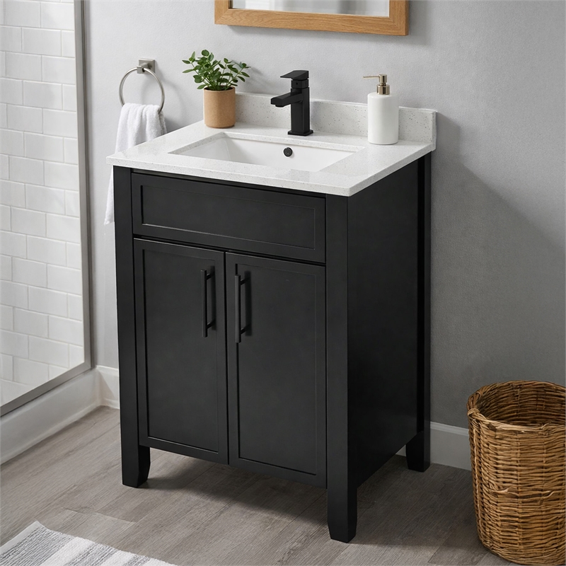 Design House Dawson 2 Door Iron Ore Bathroom Vanity in Dark Gray