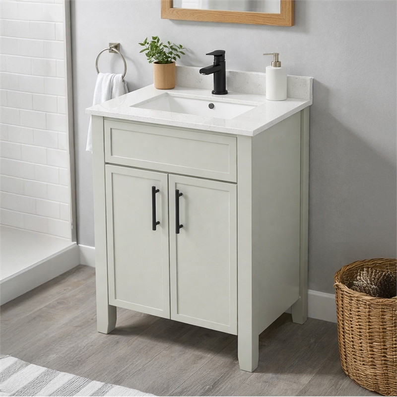 Design House Dawson On the Rocks 2 Door Bathroom Vanity in Light Gray