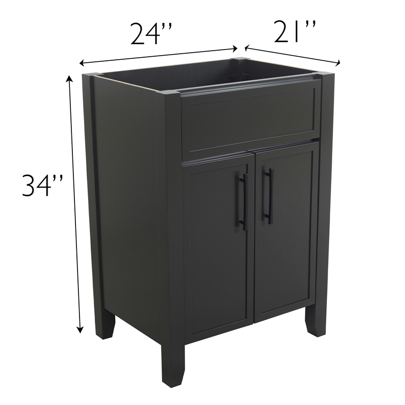 Design House Dawson Iron Ore Bathroom Vanity Cabinet in Dark Gray