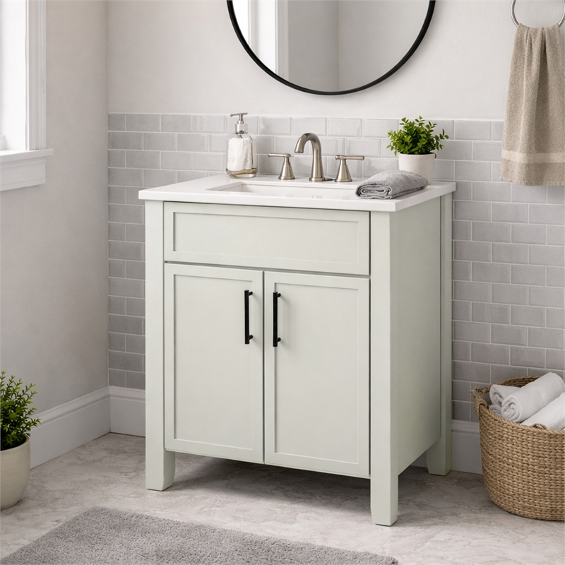 Design House Dawson On the Rocks Bathroom Vanity Cabinet in Light Gray