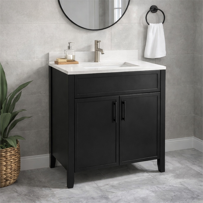 Design House Dawson  Iron Ore Bathroom Vanity Cabinet in Dark Gray