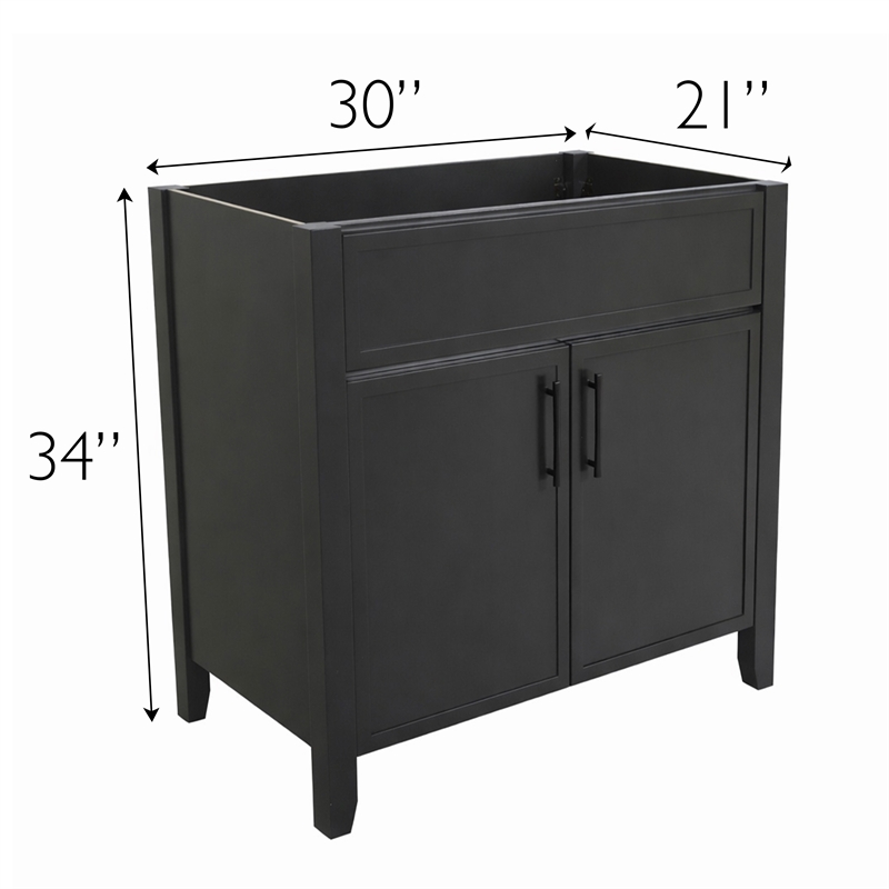 Design House Dawson  Iron Ore Bathroom Vanity Cabinet in Dark Gray