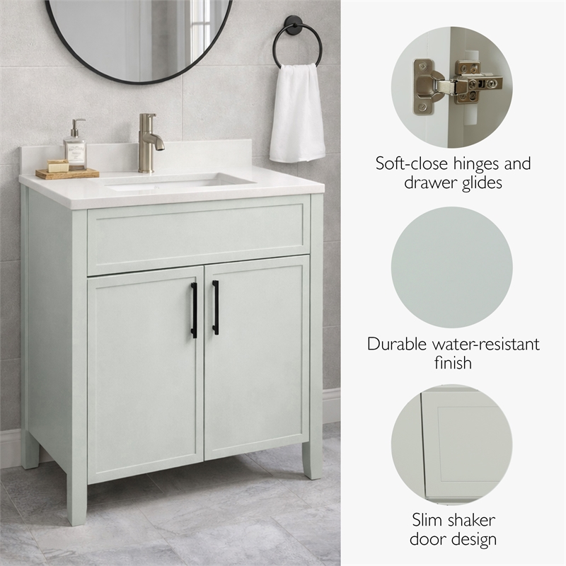 Design House Dawson  On the Rocks  Vanity Cabinet in Light Gray