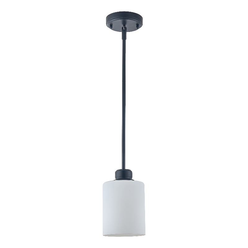 Design House Haddie Mini Pendant in Matte Black and Frosted Glass