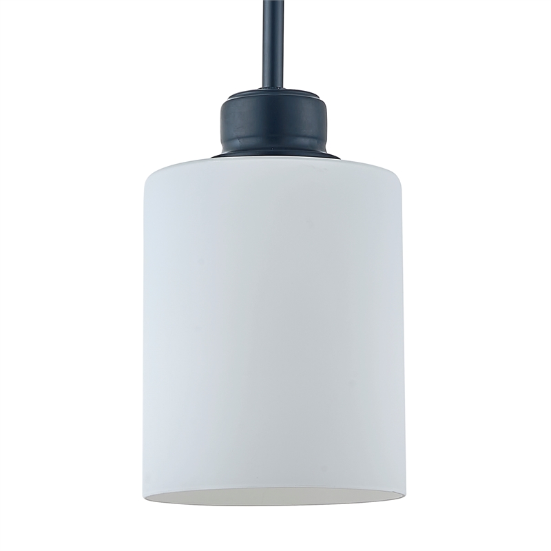 Design House Haddie 2-Pack Mini Pendants in Matte Black and Frosted Glass