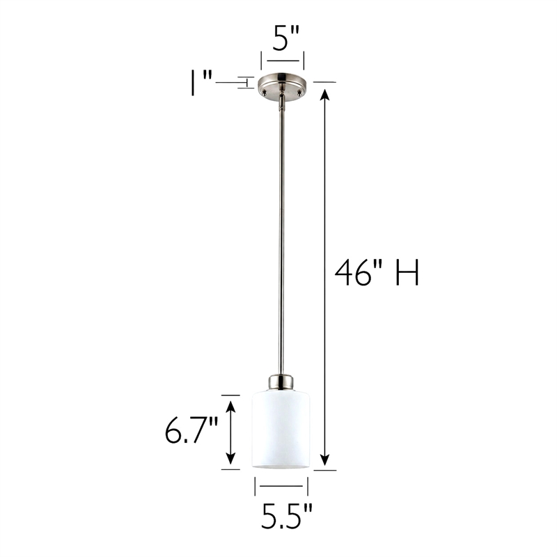 Design House Haddie 2-Pack Mini Pendants in Satin Nickel and Frosted Glass