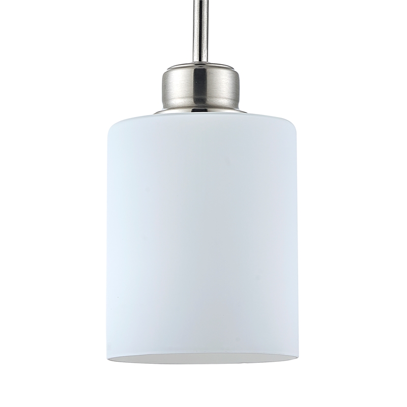Design House Haddie 2-Pack Mini Pendants in Satin Nickel and Frosted Glass