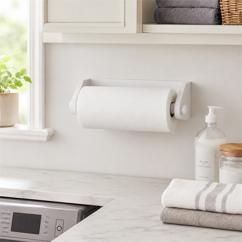 Design House Dalton Wall-Mount Paper Towel Holder in White