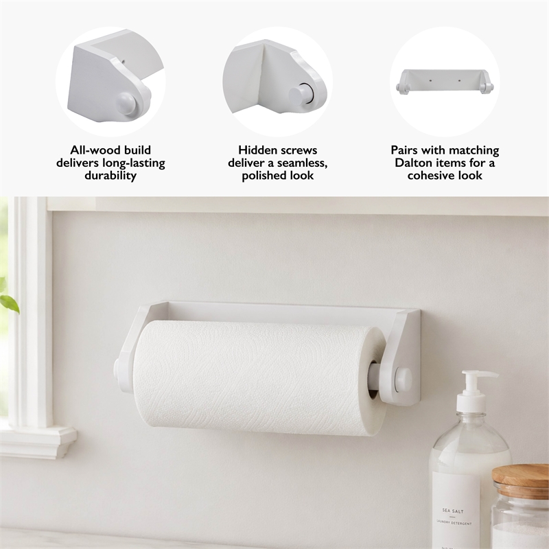 Design House Dalton Wall-Mount Paper Towel Holder in White
