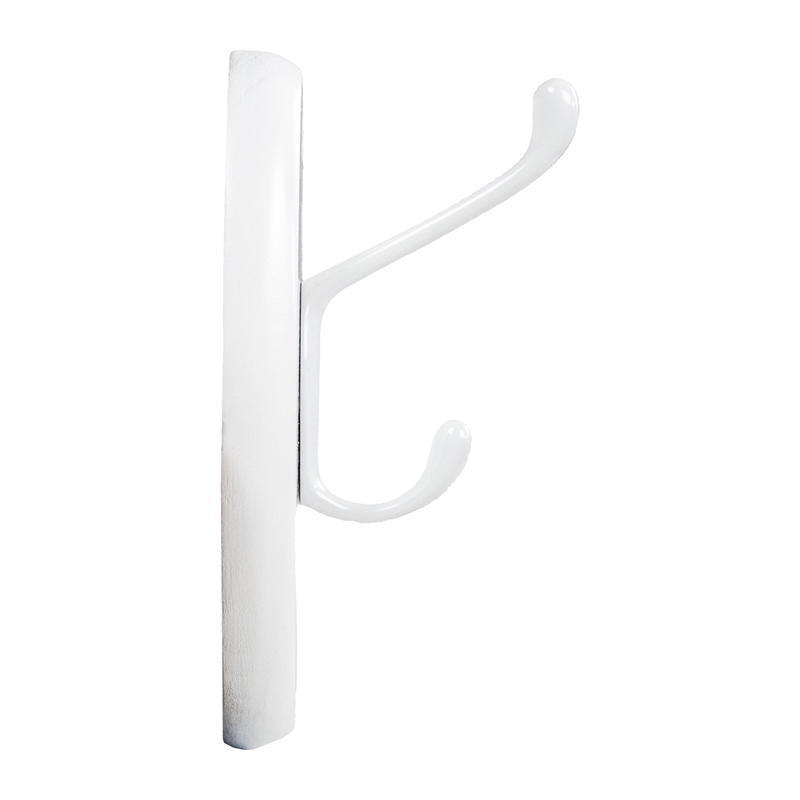 Design House Dalton Wall-Mount Double Robe Hook in White