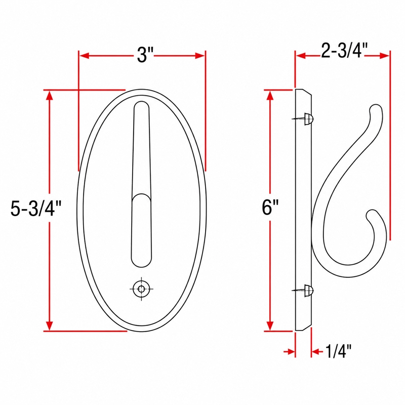 Design House Dalton Wall-Mount Double Robe Hook in White