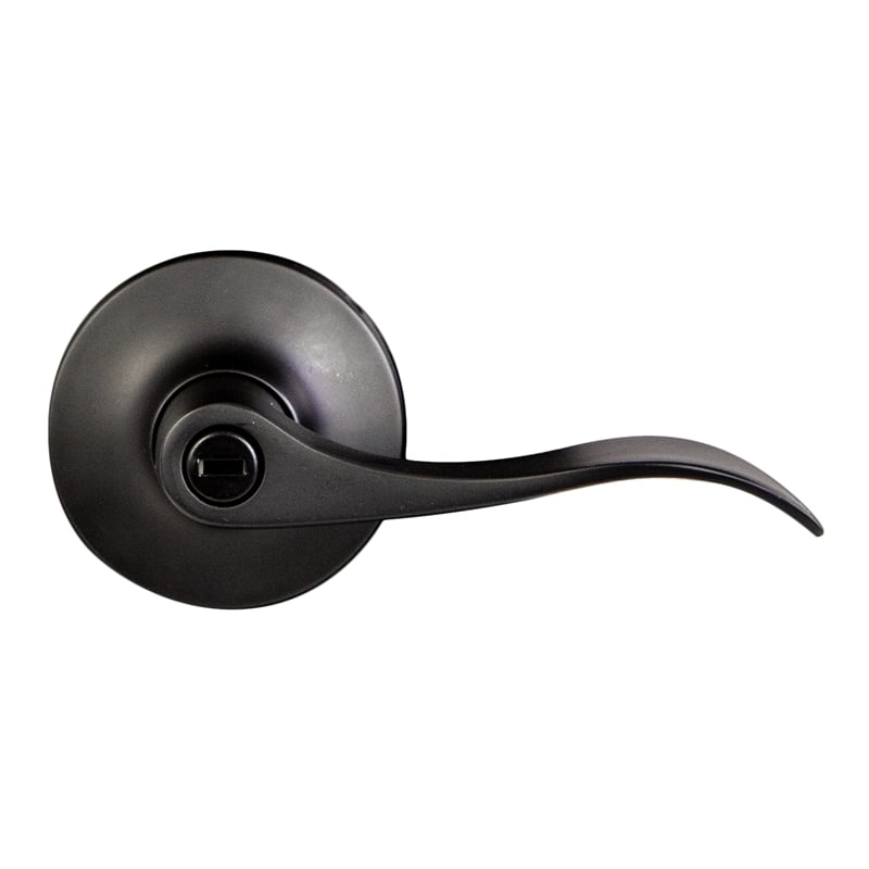 Design House Stratford Privacy Door Lever in Matte Black (2 Pack)