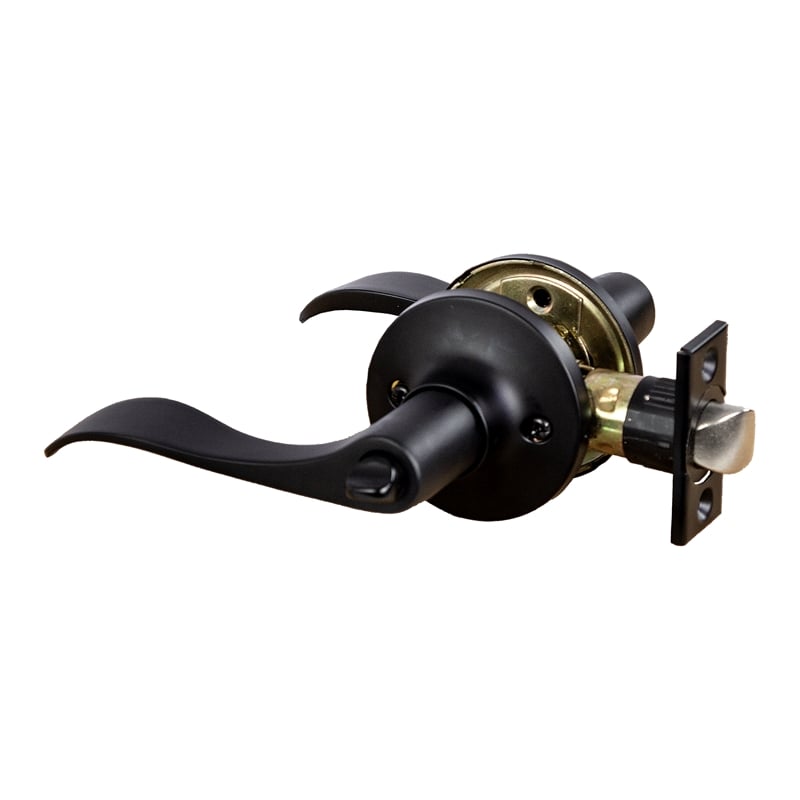 Design House Stratford Privacy Door Lever in Matte Black (2 Pack)