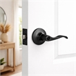 Design House Stratford Privacy Door Lever in Matte Black (2 Pack)