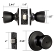 Design House Terrace Privacy Door Knob in Matte Black (6 Pack)