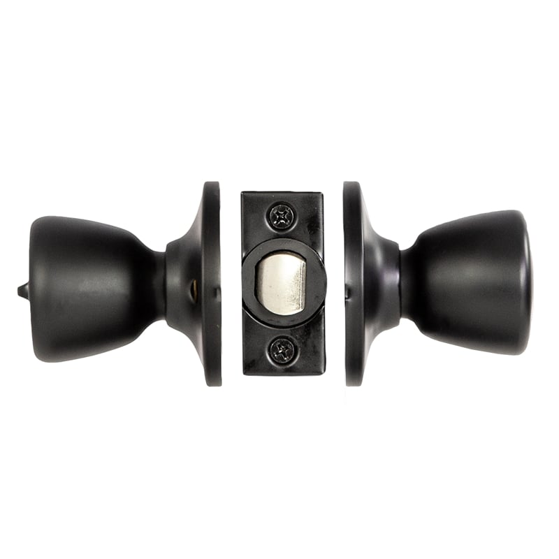 Design House Terrace Privacy Door Knob in Matte Black (12 Pack)