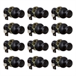 Design House Terrace Privacy Door Knob in Matte Black (12 Pack)