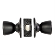 Design House Terrace Passage Door Knob in Matte Black (2 Pack)