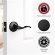 Design House Stratford Passage Door Lever in Matte Black (6 Pack)