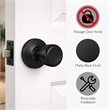 Design House Terrace Passage Door Knob in Matte Black (6 Pack)