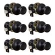 Design House Terrace Passage Door Knob in Matte Black (6 Pack)