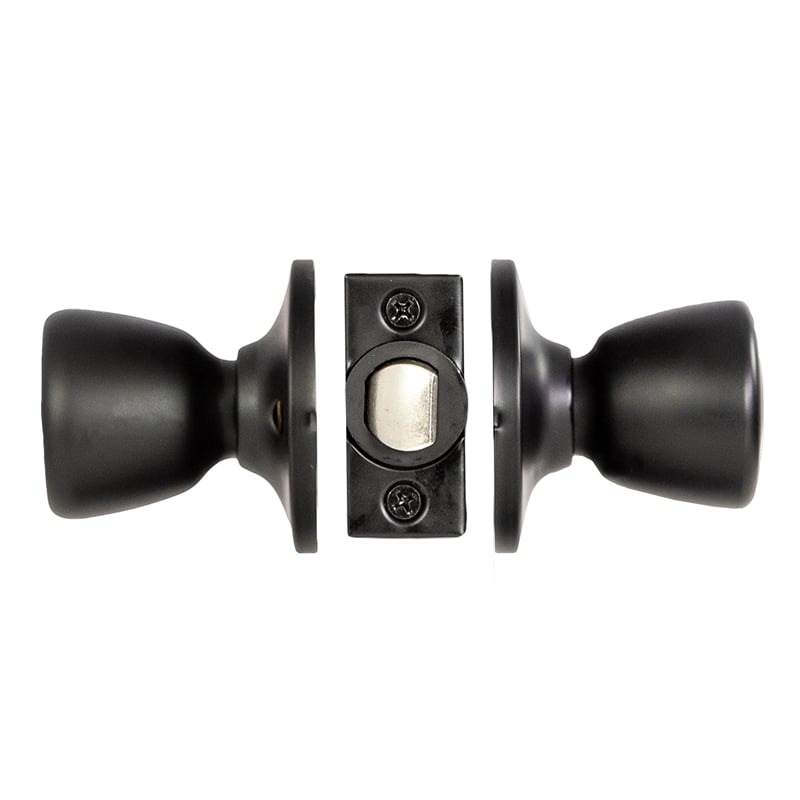 Design House Terrace Passage Door Knob in Matte Black (12 Pack)