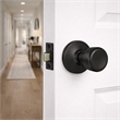 Design House Terrace Passage Door Knob in Matte Black (12 Pack)