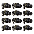Design House Terrace Passage Door Knob in Matte Black (12 Pack)