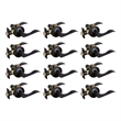 Design House Stratford Passage Door Lever in Matte Black (12 Pack)