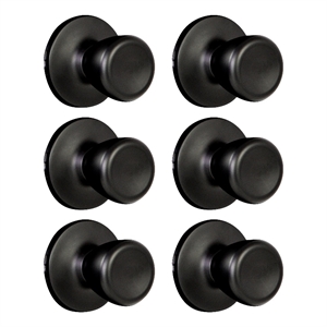 Design House Terrace Dummy Door Knob in Matte Black (6 Pack)