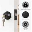 Design House Single-Cylinder Deadbolt in Matte Black (ANSI Grade 3)