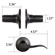 Design House Stratford Right-Hand Dummy Door Lever in Matte Black