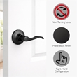 Design House Stratford Right-Hand Dummy Door Lever in Matte Black