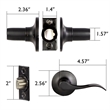 Design House Stratford Keyed Entry Door Lever in Matte Black (ANSI Grade 3)