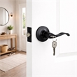 Design House Stratford Keyed Entry Door Lever in Matte Black (ANSI Grade 3)